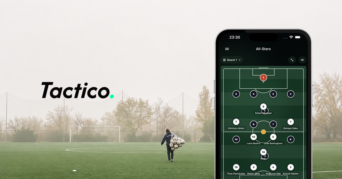 Tactico digital tactical board on iPhone